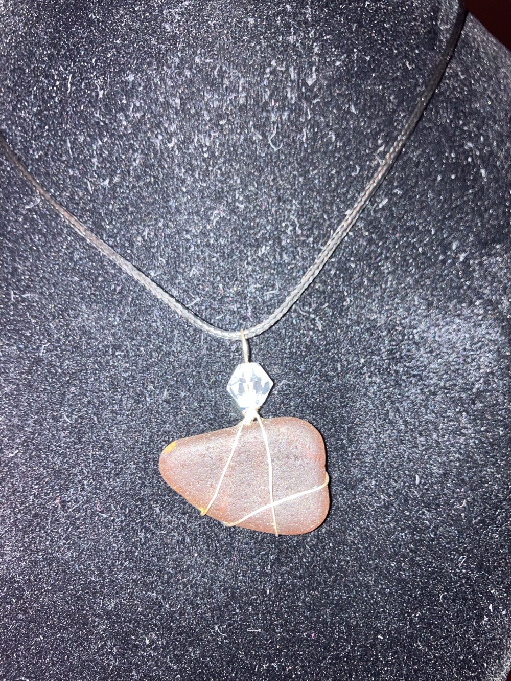 #127 handmade seaglass pendant necklace